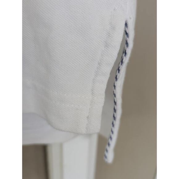 Fish Hippie Polo Shirt Men's Small White Short Sleeve Cotton Casual Logo Golf - Picture 4 of 9